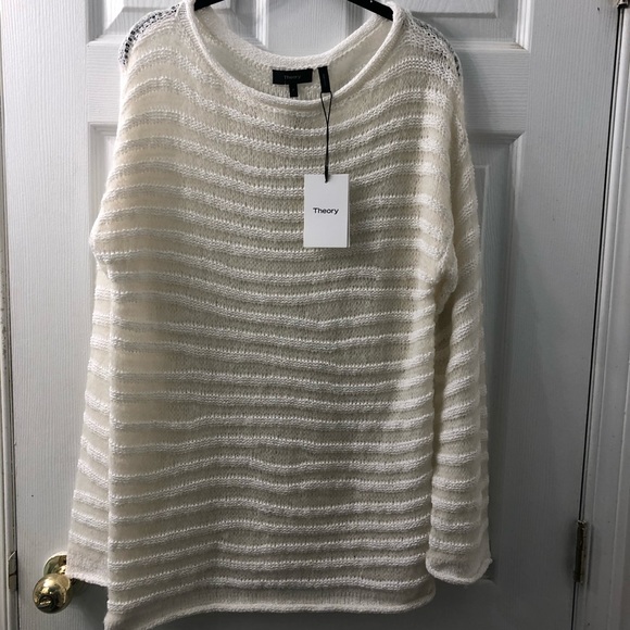 Theory White Sughero long sleeves sweater - Picture 5 of 12